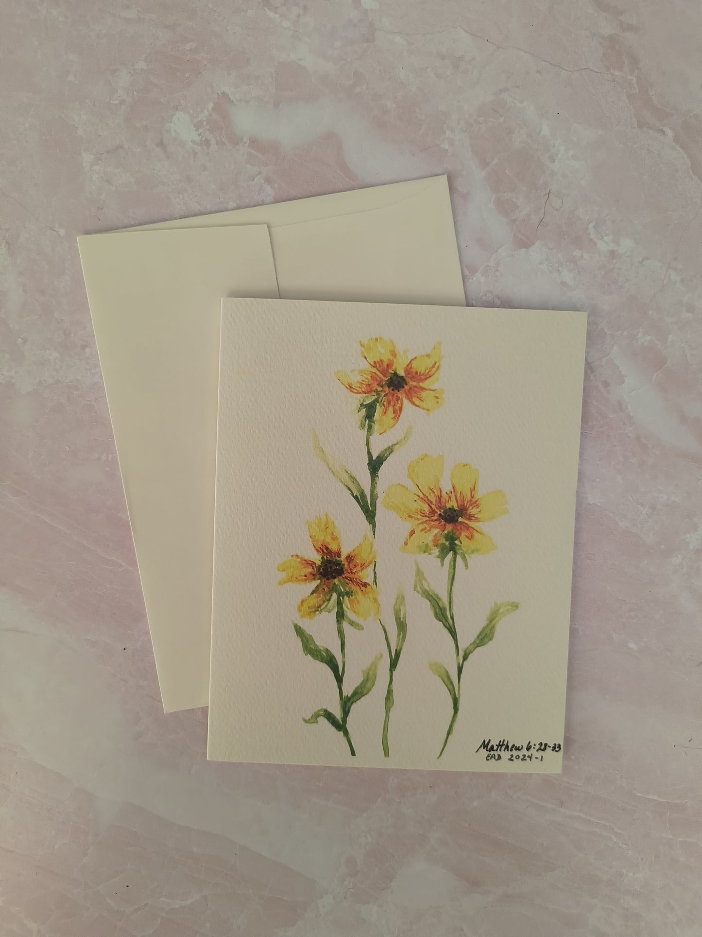 Yellow Wildflowers Card
