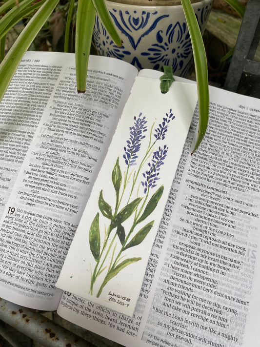 Lavender Stems Bookmark-Artist Enhanced